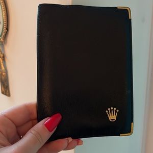 Rolex leather passport holder *authentic